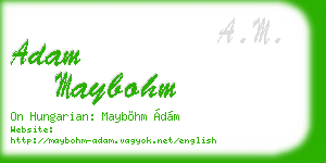 adam maybohm business card